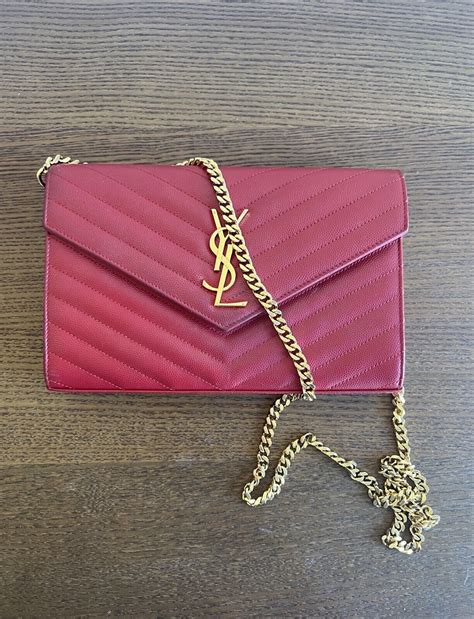 ysl envelope chain wallet red|ysl cassandra wallet on chain.